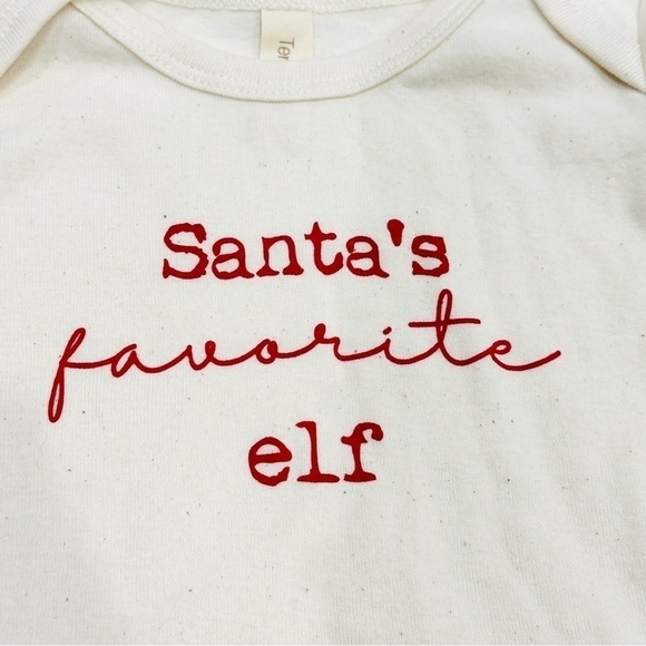 NWT Tenth & Pine Christmas Santa's Favorite Elf Long Sleeve Onesie - Picture 2 of 8
